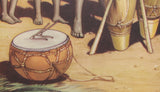 1930's British African Drums Drumming Vintage Children's Poster