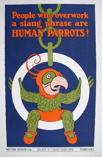 1937 Hope of a Nation Vintage Parrot Bird WPA era Poster