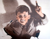 1940's Original French Deco Le Pelican Clothing Photomontage Poster