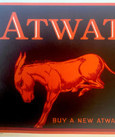 1920's Atwater Kent Radio Advertising Vintage Political Poster Sign