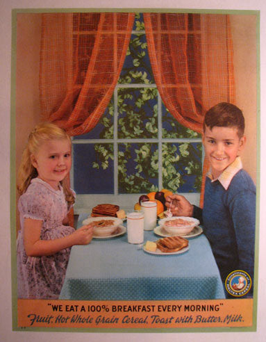 1940's Maltex Vintage Cereal Vintage Advertising Poster