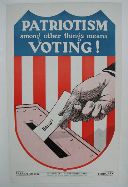 1937 Hope of a Nation Patriotism WPA era Vintage Political Poster