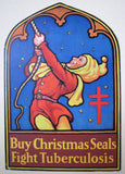 1929 Christmas Seals TB Original Tuberculosis Vintage Health Sign