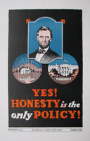 1937 Hope of a Nation Abraham Lincoln WPA era Vintage Poster