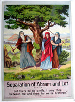 1906 Abram & Lot Vintage Religious Christian Bible Poster