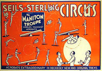 1930 Seils & Sterling Circus Maniton Troupe Acrobats Gymnasts Poster