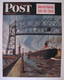 1947 John Atherton Barge Duluth, Minnesota Saturday Eve Post Poster