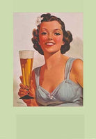 1940's Illustrator Albert Fisher Vintage Advertising Beer Poster