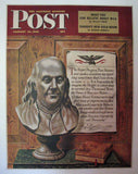 1946 John Atherton Illustrator Ben Franklin Saturday Eve Post Poster