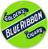 1950's Blue Ribbon Cigars 2 sided Round Advertising Sign York PA