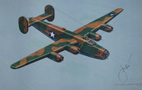 1940's Vintage WW2 Jaffee Consolidated Liberator B-24 Airplane Poster