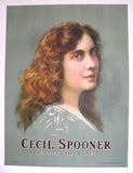 1907 Actress Cecil Spooner Vintage Strobridge Litho Co. Poster