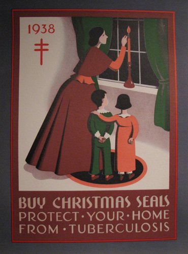 1938 Tuberculosis TB WPA Era Vintage Health Poster by LLoyd Coe