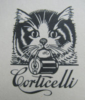 1920's Corticelli Cat Silk Fabric Art Deco Fashion Poster