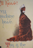 1890's Antique Domestic Sewing Machine Vintage Poster