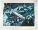 1944 Vintage WWII WW2 Electric Boat Dragon's Lair Torpedo Boat Poster