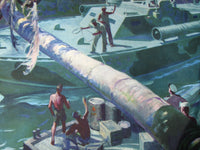 1944 Vintage WWII WW2 Electric Boat Dragon's Lair Torpedo Boat Poster