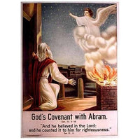 1906 God's Covenant with Abram Vintage Bible Religious Poster