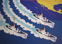 1952 Original US Coast Guard Recruitment Poster: Plot your Career