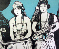 1920's Gypsy Wayfarers Vintage Girl Band Jazz Music Poster