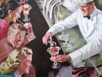 1950's Vintage Ice Cream Soda Fountain Soda Jerk Diner Poster
