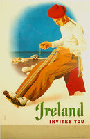 1954 Ireland Invites You Vintage Irish Travel Poster