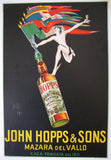1923 John Hopps of Sicily Italy Vintage Italian Wine Poster