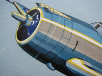 1940's Vintage WW2 Jaffee Republic YP-43 Lancer Airplane Poster Print