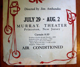 1958 Moss Hart Light Up The Sky Jim Ambandos Princeton Poster