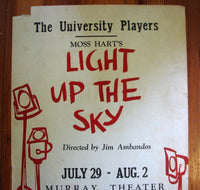 1958 Moss Hart Light Up The Sky Jim Ambandos Princeton Poster