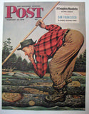 1946 Stevan Dohanos Saturday Eve Post Logging Forestry Poster