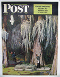 1947 Mead Schaeffer Spanish Moss Pickers Sat Eve Post Louisiana Poster