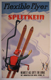 1940's Original Sascha Maurer Vintage Ski Skiing Stowe VT Poster