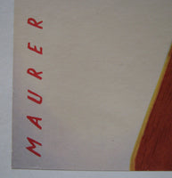 1940's Original Sascha Maurer Vintage Ski Skiing Stowe VT Poster