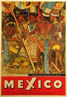 1950's Diego Rivera, Mural Artist Mexico City Travel Poster
