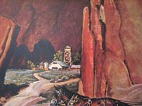1945 Mead Schaeffer WWII Sailor Home To Mountain Ranch Sat Eve Poster