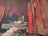 1945 Mead Schaeffer WWII Sailor Home To Mountain Ranch Sat Eve Poster