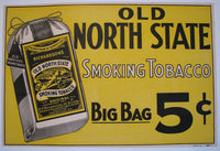 1910 Old North State Vintage Kentucky Tobacco Advertising Poster Sign