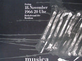 1966 Musica Viva Carl Orff Original Vintage Classical Music Poster