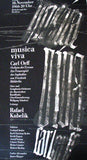 1966 Musica Viva Carl Orff Original Vintage Classical Music Poster