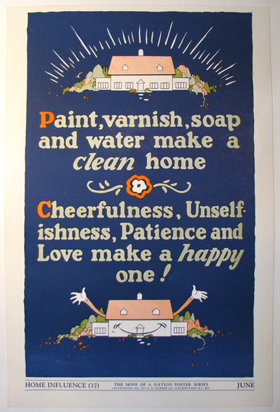 1937 Hope of a Nation Home Influence WPA era Vintage Poster