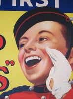 1930's Phillip Morris "Safety First" Vintage Tobacco Poster Sign