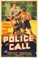 1930's Police Call Vintage Sports & Boxing Movie Poster
