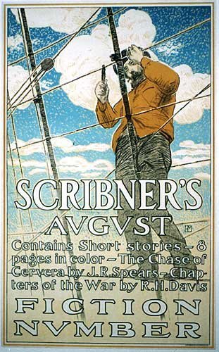 1890's Scribner's Henry McCarter Vintage Literary Sailing Poster