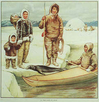 1930s Alaska Original British Inuit Vintage Children's Poster