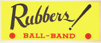 1950's Ball Band Rubbers Red Dot Shoes Vintage Poster Sign