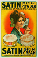 1903 Satin Skin Powder Vintage Fashion Cosmetics Poster