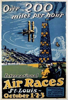 1923 Air Race Original Vintage St. Louis Aviation Biplane Poster
