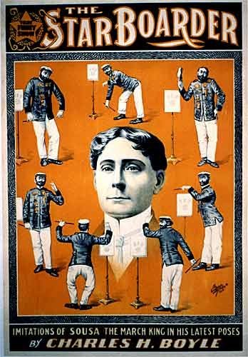 1890's Victorian Charles H. Boyle as John Philips Sousa Music Poster