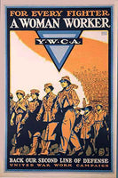 1918 For Every Fighter A Women Worker WW1 Vintage YWCA Poster